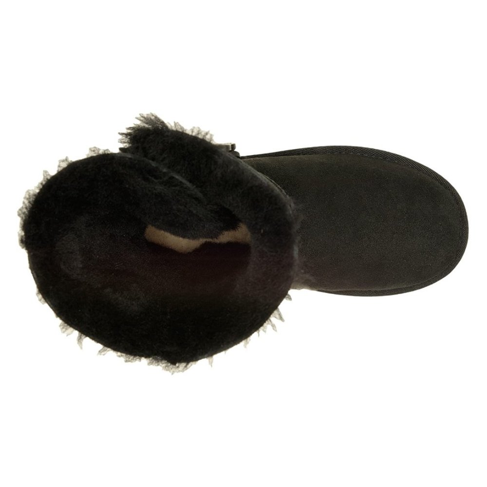 NEW UGG Kids Youth Bailey Button Triplet II Black Youth Tall Sheepskin Foldable - Picture 6 of 7